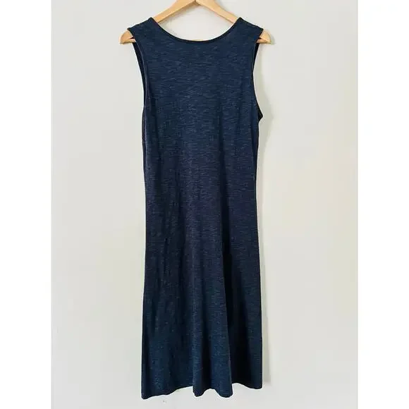 Horny Toad Organic Cotton Tencel Women’s Dress Medium Navy Sleeveless Tank - Picture 2 of 3